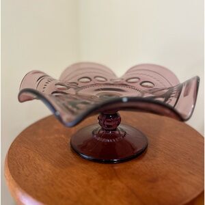 Small cake platter; purple shade; never used